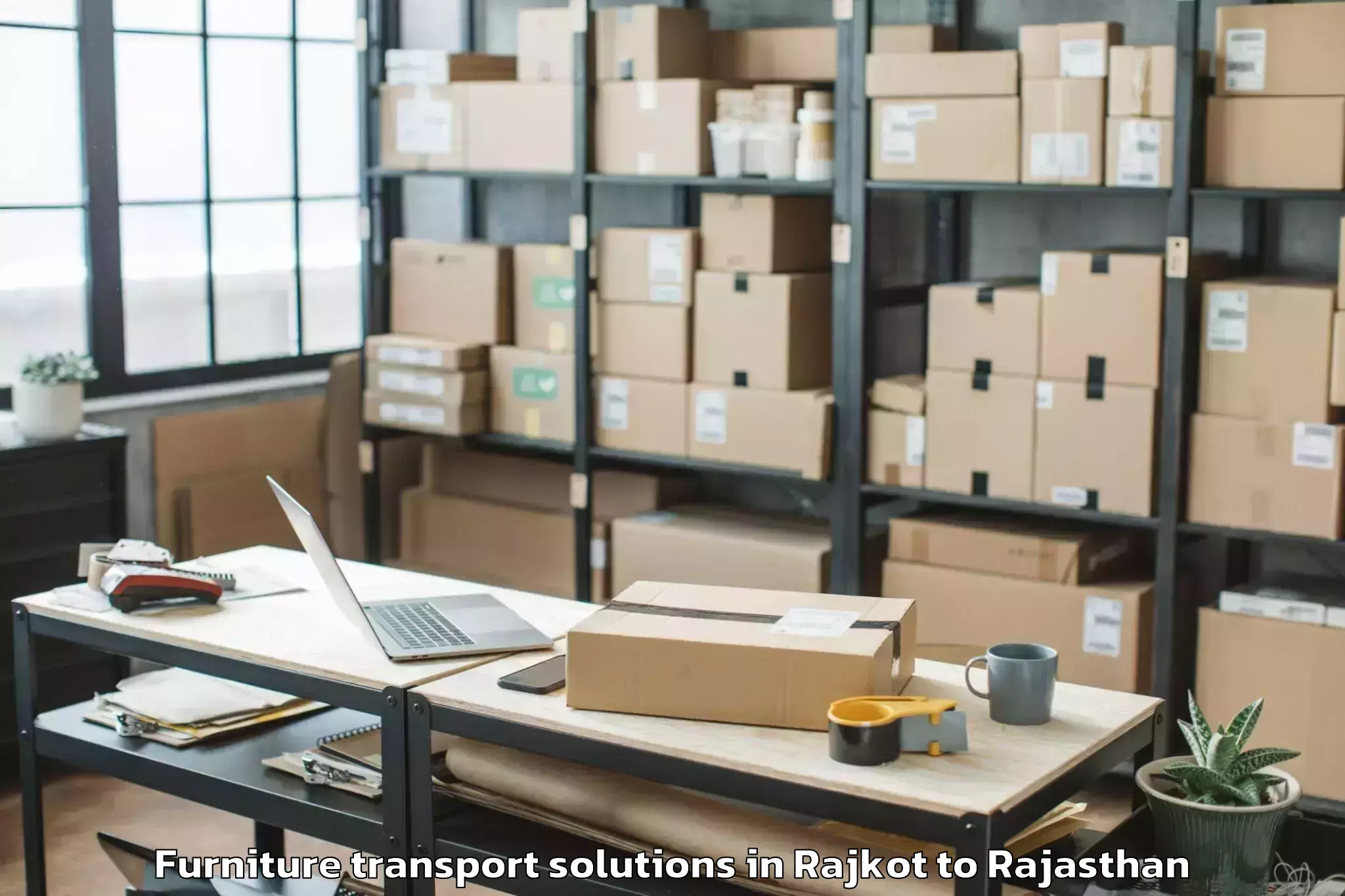 Book Rajkot to Pipar Furniture Transport Solutions Online